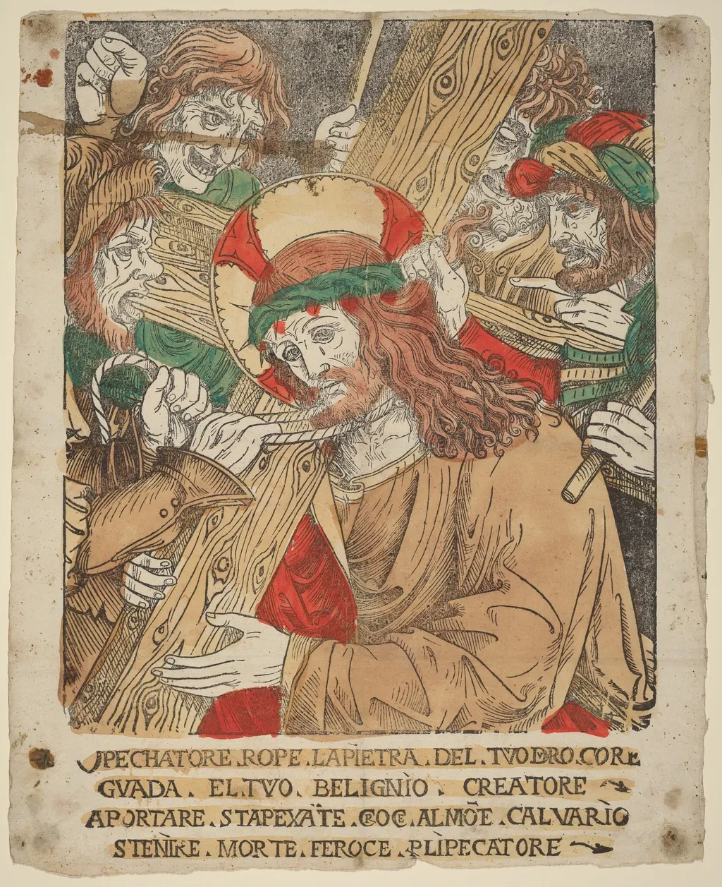 Christ Carrying the Cross, by Italian 16th Century, ink, 1518