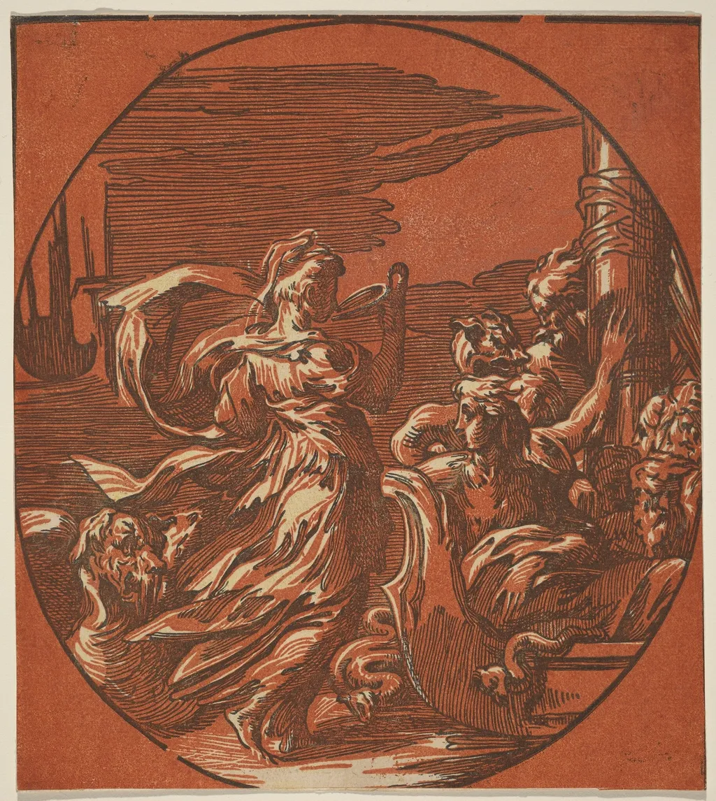Circe, by Italian 16th Century, ink, 1550