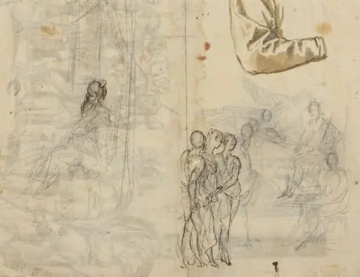 Copy After a Historical Painting from the Circle of Paolo Veronese [recto], by Italian 16th Century