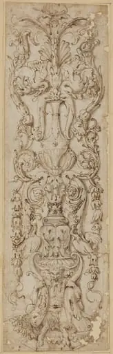 Grotesque with a Satyr, by Italian 16th Century