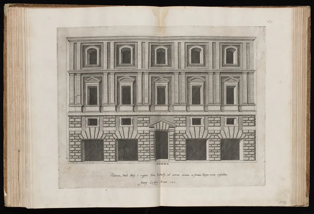 Palazzo Maccarani Stati in Sant'Eustachio, by Italian 16th Century, ink, 1549