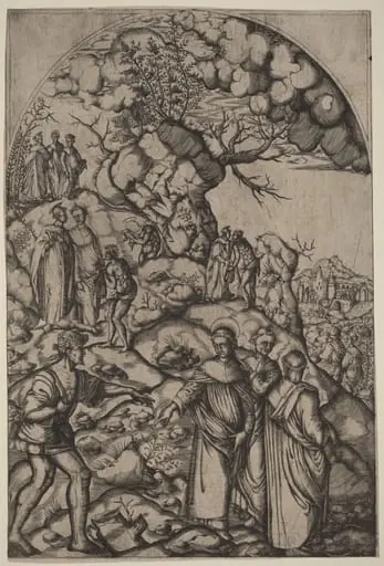 Saint Filippo Benizzi Healing a Beggar, by Italian 16th Century
