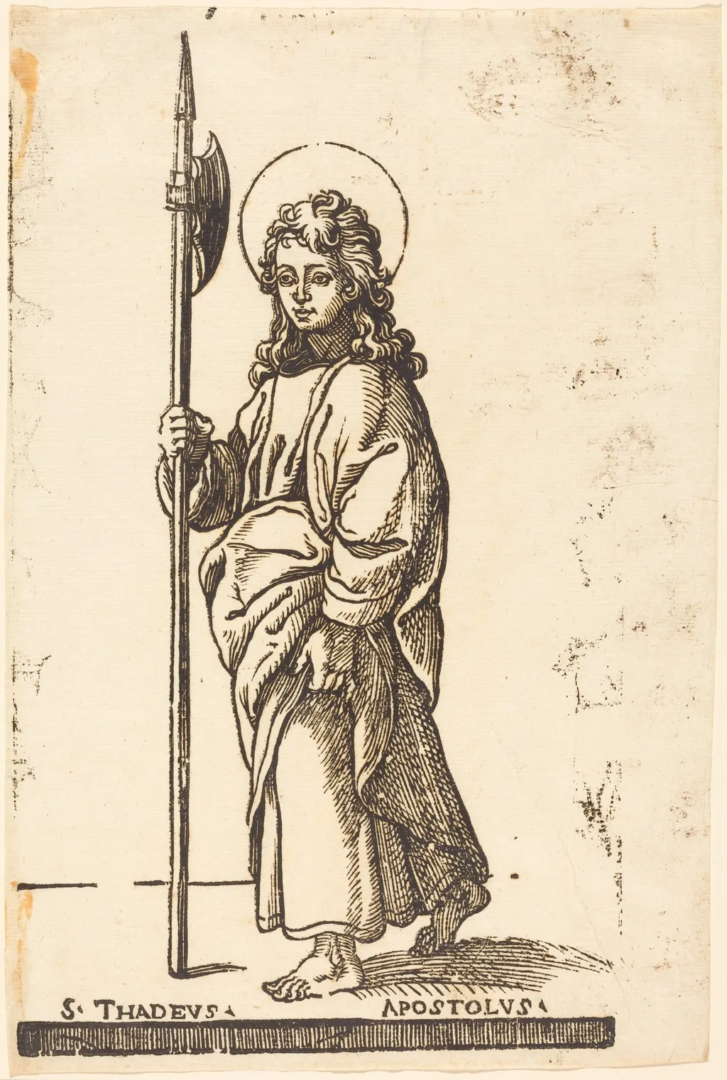 Saint Jude (Thaddeus), by Italian 16th Century, ink, 1626