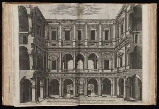 Section of the Courtyard of Palazzo Farnese, by Italian 16th Century