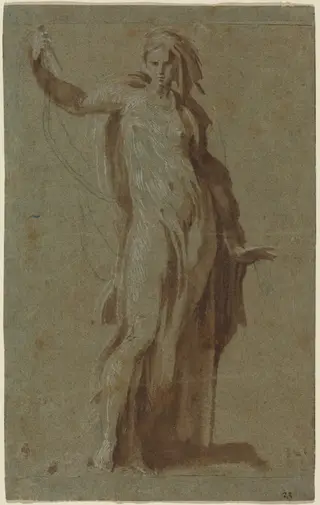 Standing Woman Holding a Scroll, by Italian 16th Century