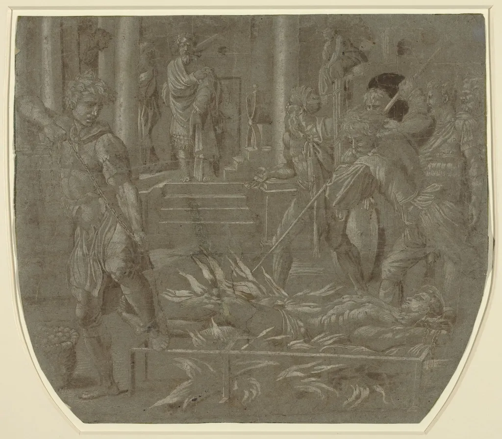 The Martyrdom of Saint Lawrence, by Italian 16th Century, ink, 1501
