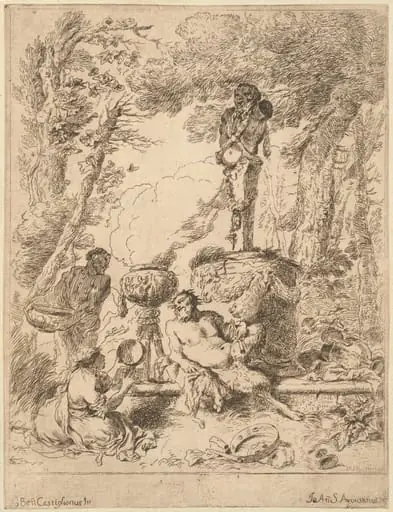 Bacchanal by a Herm, by Italian 17th Century