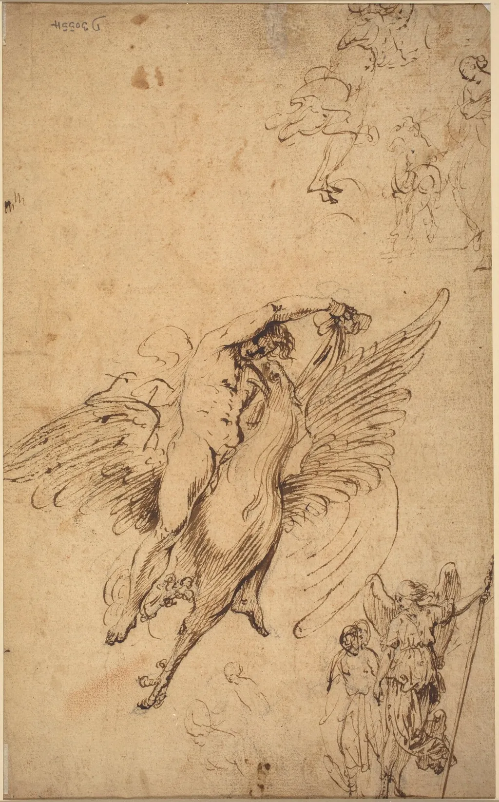 Ganymede, by Italian 17th Century, ink
