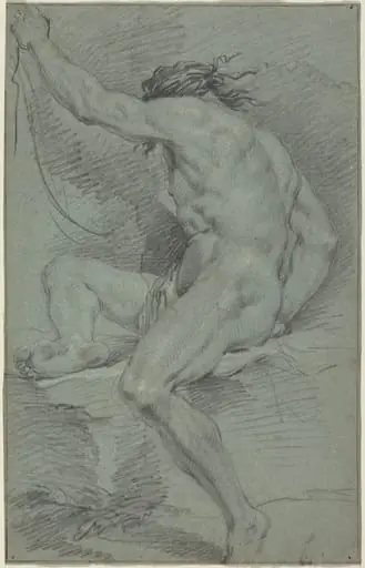 Nude Figure (academic study), by Italian 17th Century