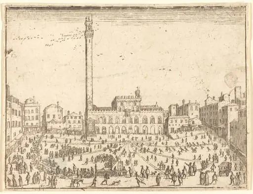 Piazza Publicca, Siena, by Italian 17th Century