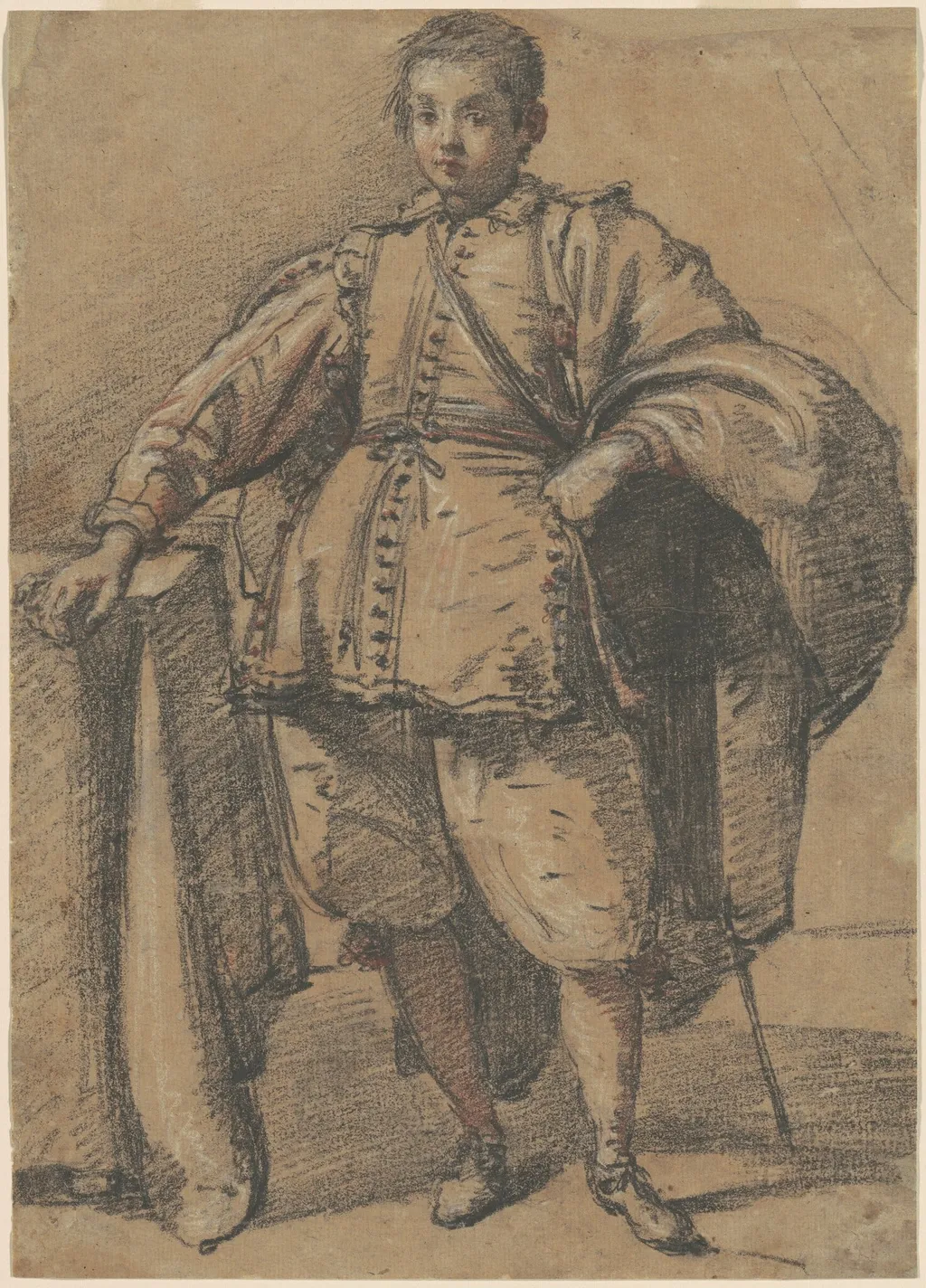 Portrait of a Young Nobleman, by Italian 17th Century, chalk