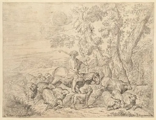 Shepherd on Horseback, by Italian 17th Century