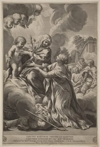 Virgin and Child with Martyrs, by Italian 17th Century