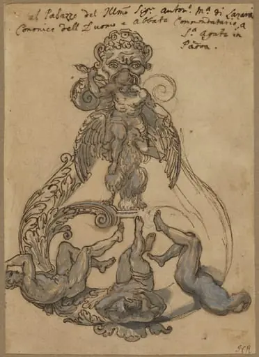 Door Knocker with Zeus Vanguishing Giants, by Italian 18th Century