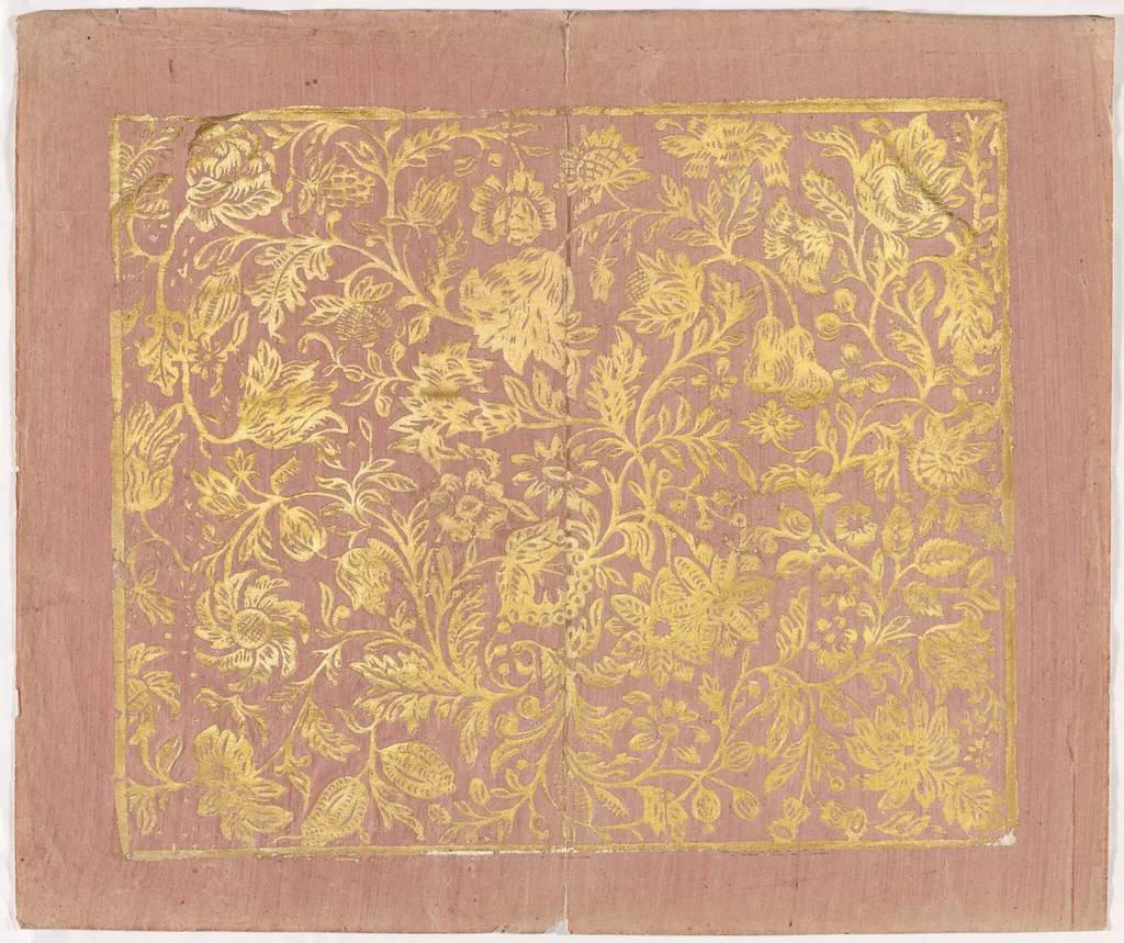 Endpaper with Mixed Floral Pattern, by Italian 18th Century, ink, 1750