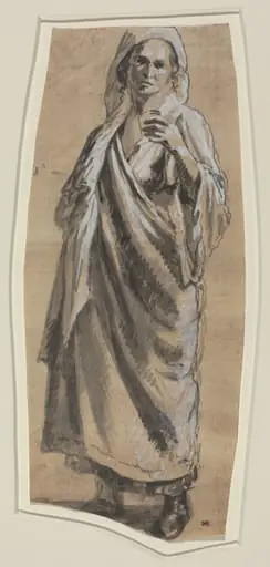 Study of a Standing Woman, by Italian 18th Century