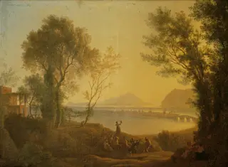 Italian Landscape with Sunset