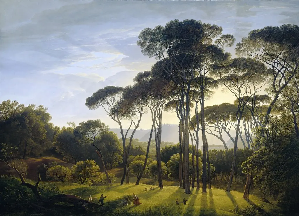 Italian Landscape with Umbrella Pines