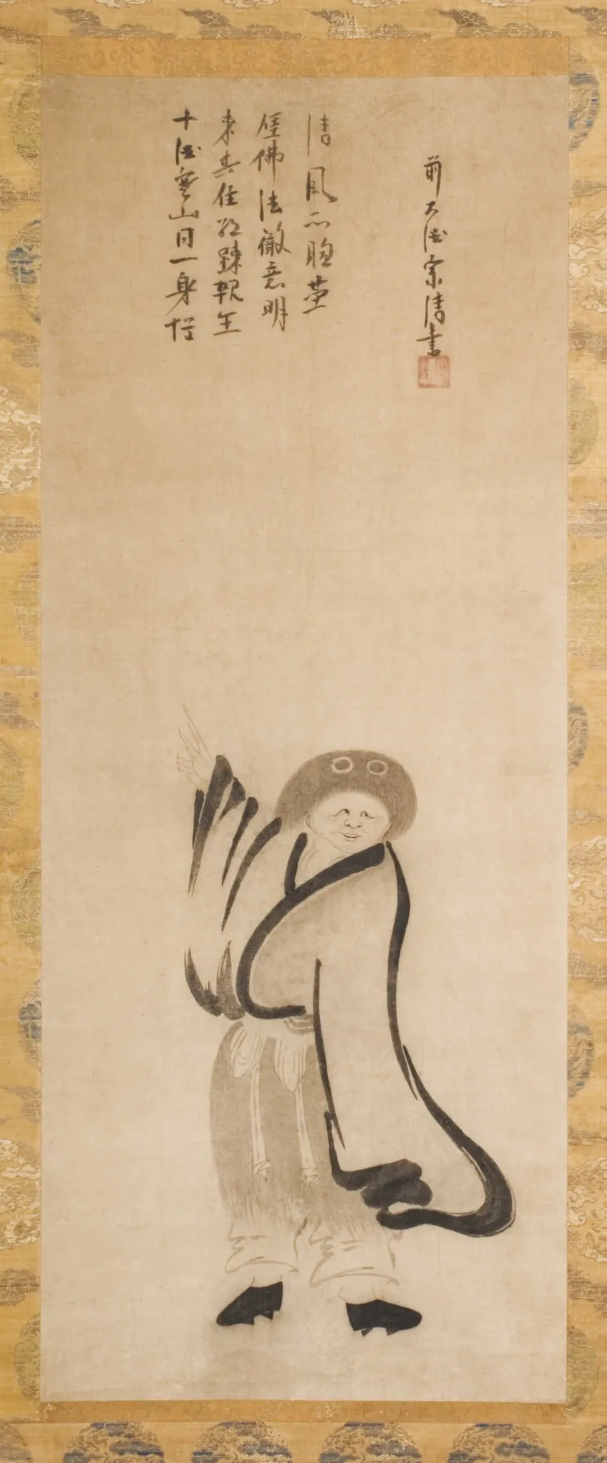 Pair of hanging scrolls (Kanzan and Jittoku), by Iten Sōsei, unspecified