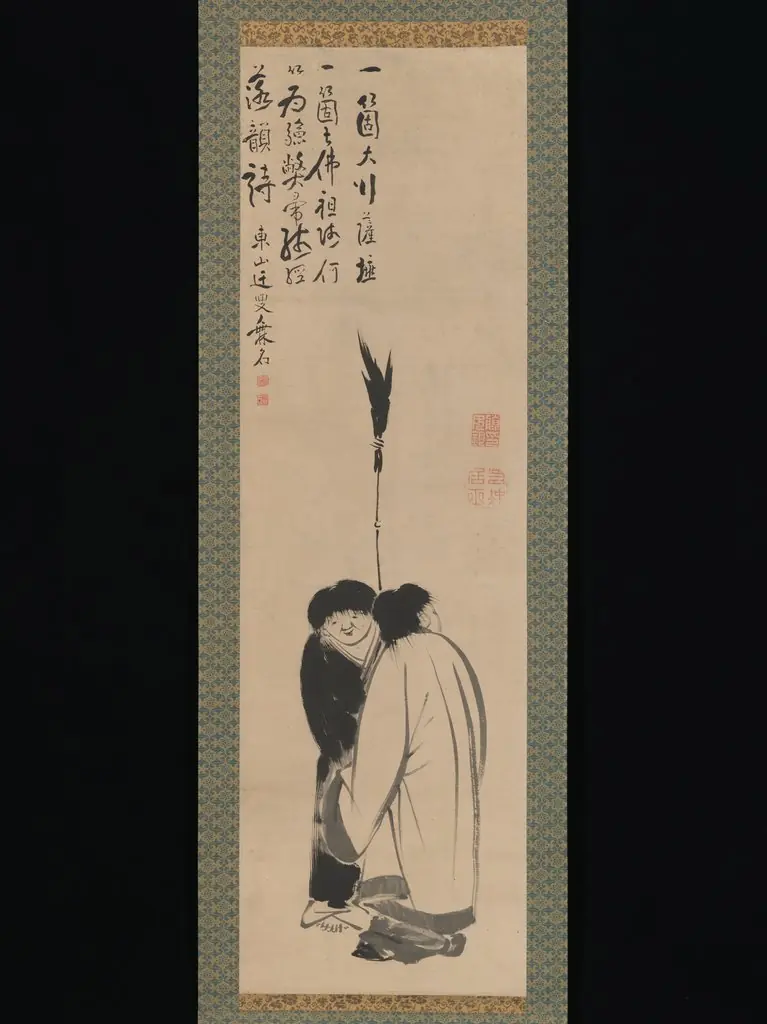 Hanshan and Shide (Japanese: Kanzan and Jittoku), by Itō Jakuchū