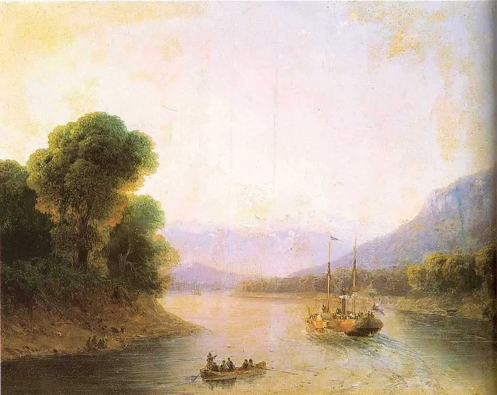 Der Fluss Rioni in Georgien, by Ivan Aivazovsky