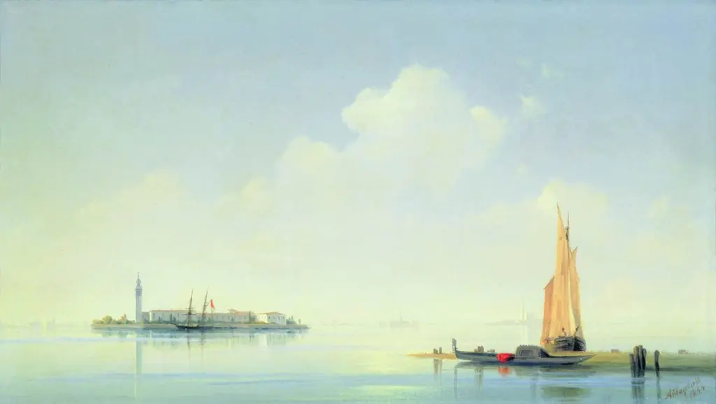 Venetian lagoon. View of the island of San Giorgio., by Ivan Aivazovsky