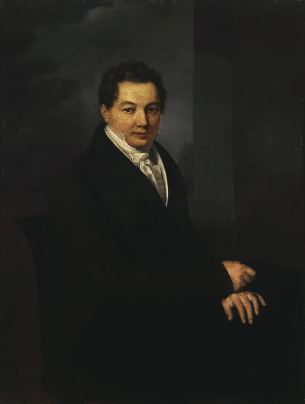 Portrait of F.A.Paskov-Sharapov, by Ivan Eremeevich Yakovlev, oil, 1824