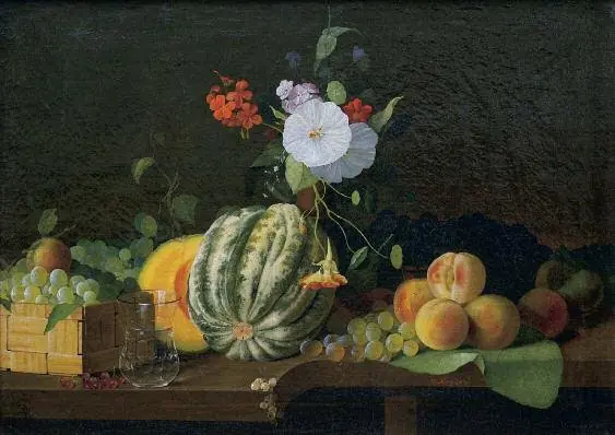 Still life. Flowers and fruits, by Ivan Khrutsky