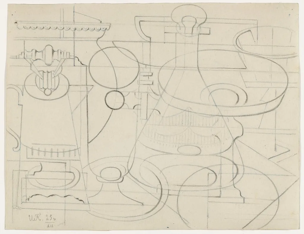 Untitled, by Ivan Kliun, graphite, 1925
