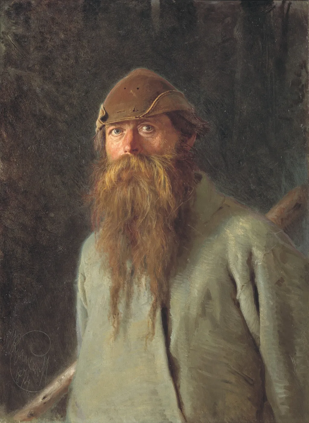Forester, by Ivan Kramskoi, oil, 1890