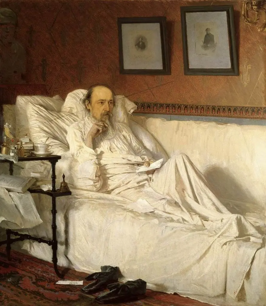 N. A. Nekrasov in the Period of "The Last Songs", by Ivan Kramskoi