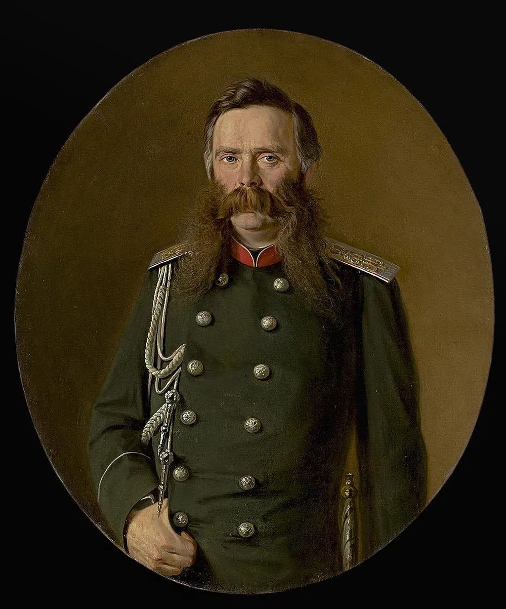 Portrait of Adjutant-General Count Alexei Bobrinskiy, by Ivan Kramskoi, oil, 1872