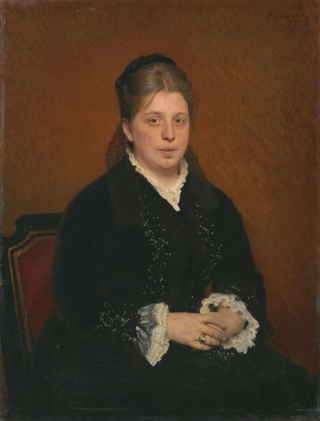 Portrait of Sofia Sergeyevna Botkina, by Ivan Kramskoi, oil