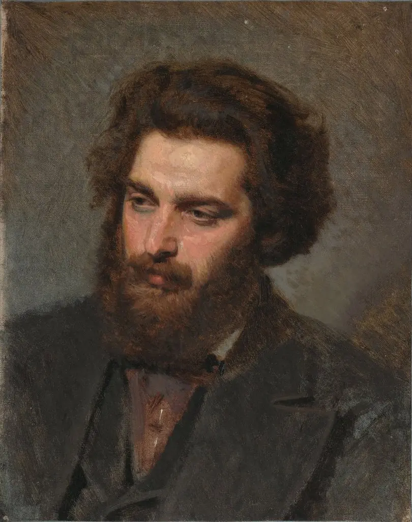 Portrait of the Artist Arkhip Ivanovich Kuindzhi, by Ivan Kramskoi