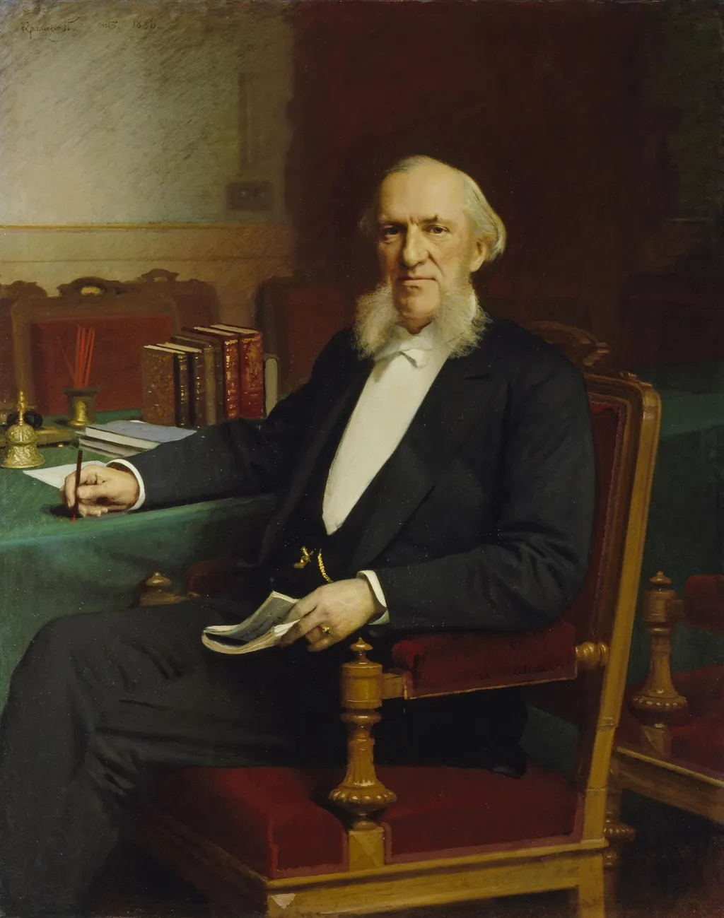 Portrait of the Banker Yevgeny Lamansky, by Ivan Kramskoi, oil