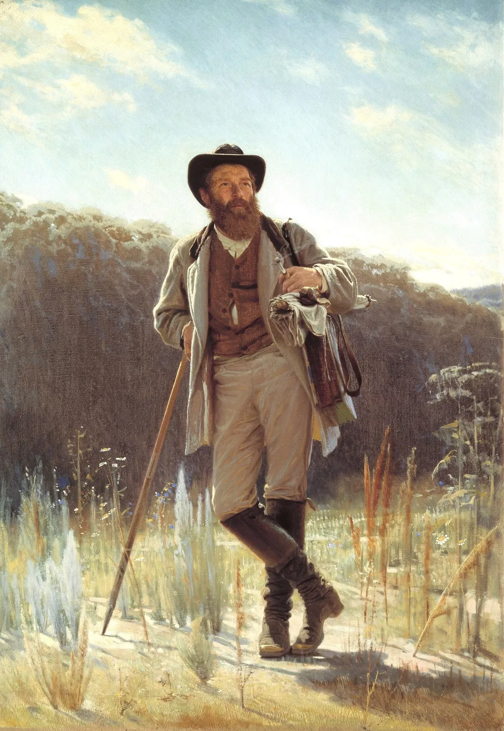 Portrait of the painter Ivan Shishkin, by Ivan Kramskoi, oil, 1873