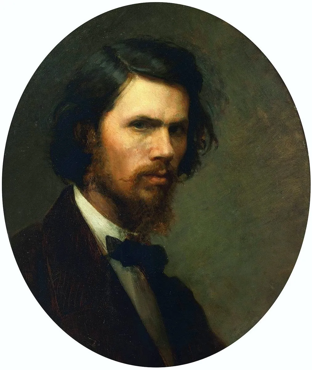 Self-portrait, by Ivan Kramskoi, oil, 1867