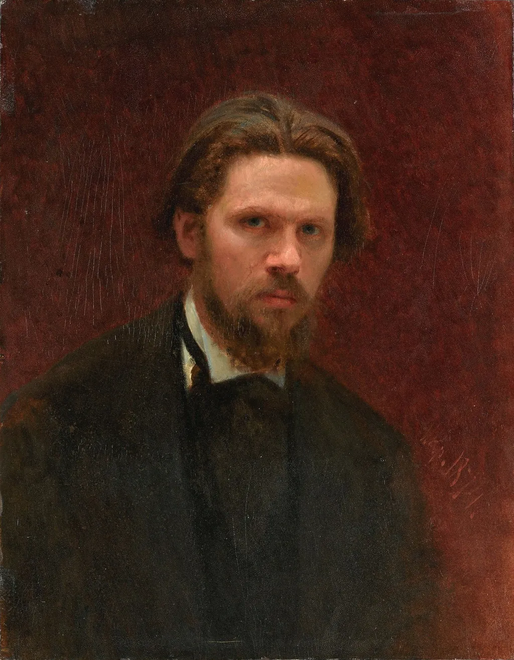 Self-portrait, by Ivan Kramskoi, oil, 1874