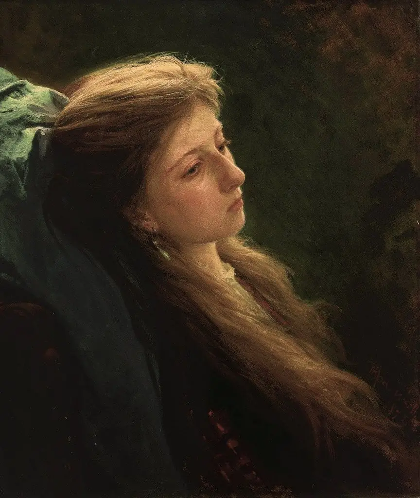The Girl with a Loose Scythe, by Ivan Kramskoi