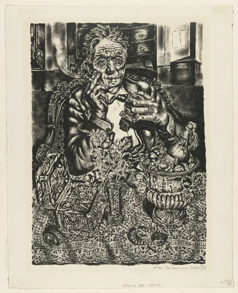 Untitled, by Ivan LeLorraine Albright, ink, 1947