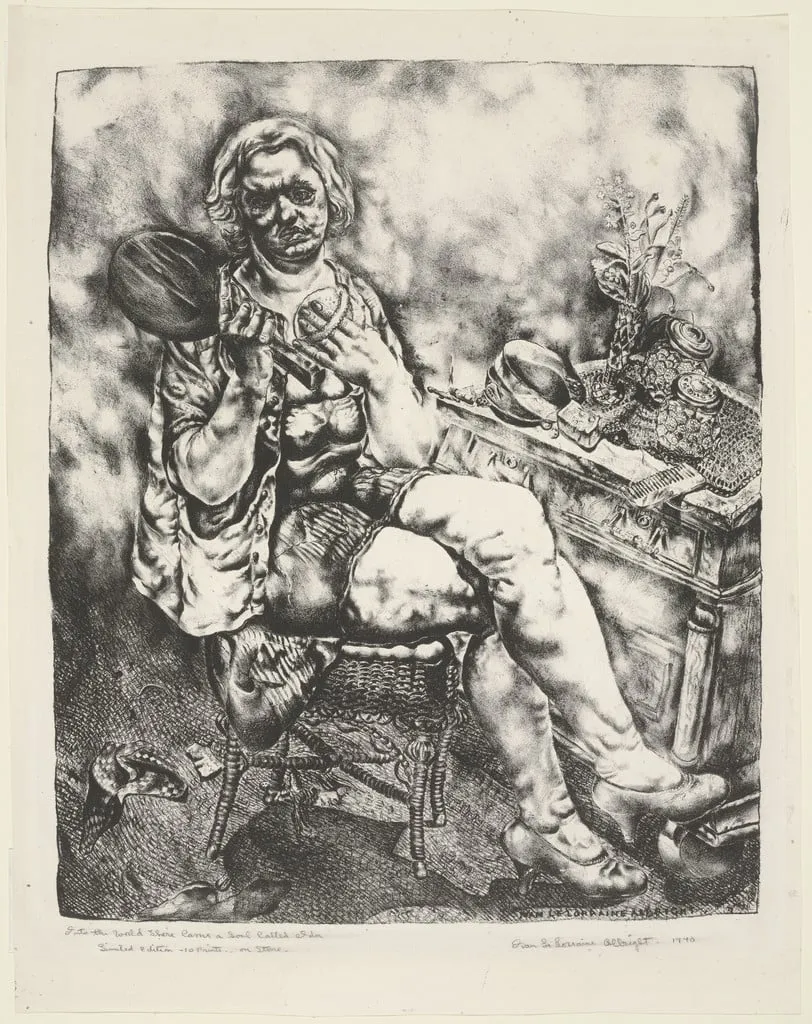 Untitled, by Ivan LeLorraine Albright, ink, 1940