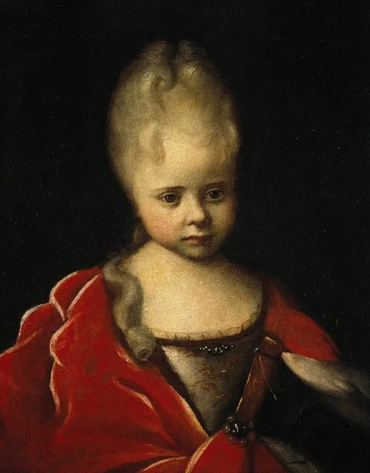 Portrait of Grand Duchess Yelizaveta Petrovna as a Child, by Ivan Nikitich Nikitin