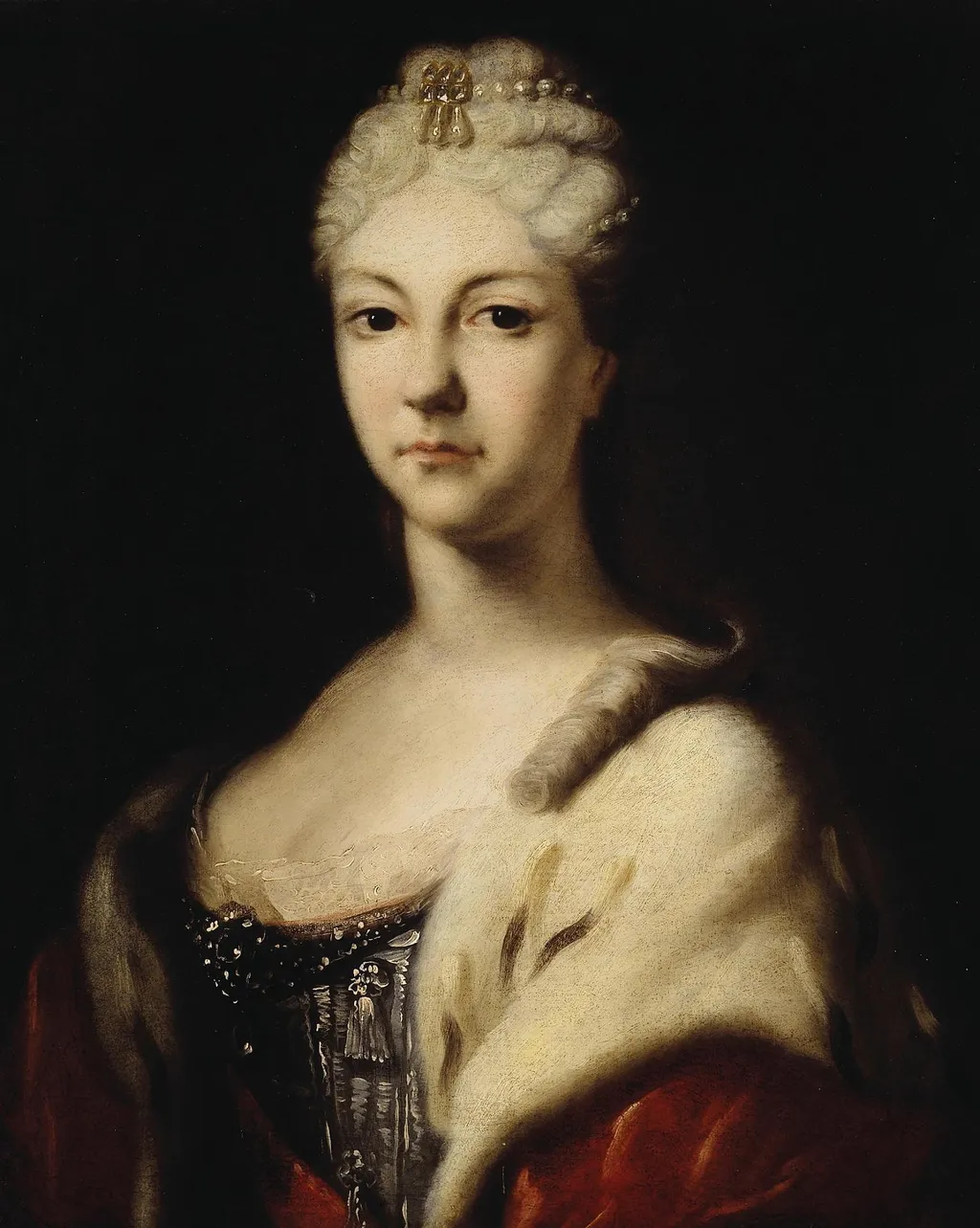 Portrait of Tsarevna Natalia Alexeyevna, by Ivan Nikitich Nikitin, oil