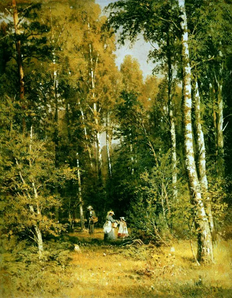 Birch grove, by Ivan Shishkin