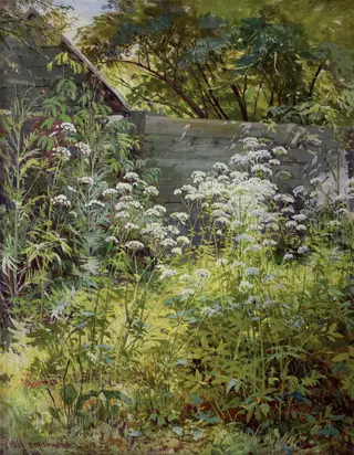 Corner Overgrown Garden. Aegopodium-grass, by Ivan Shishkin, 1892