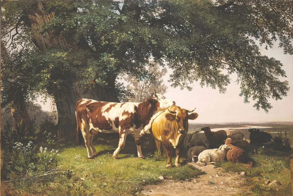 Herd under the Trees, by Ivan Shishkin