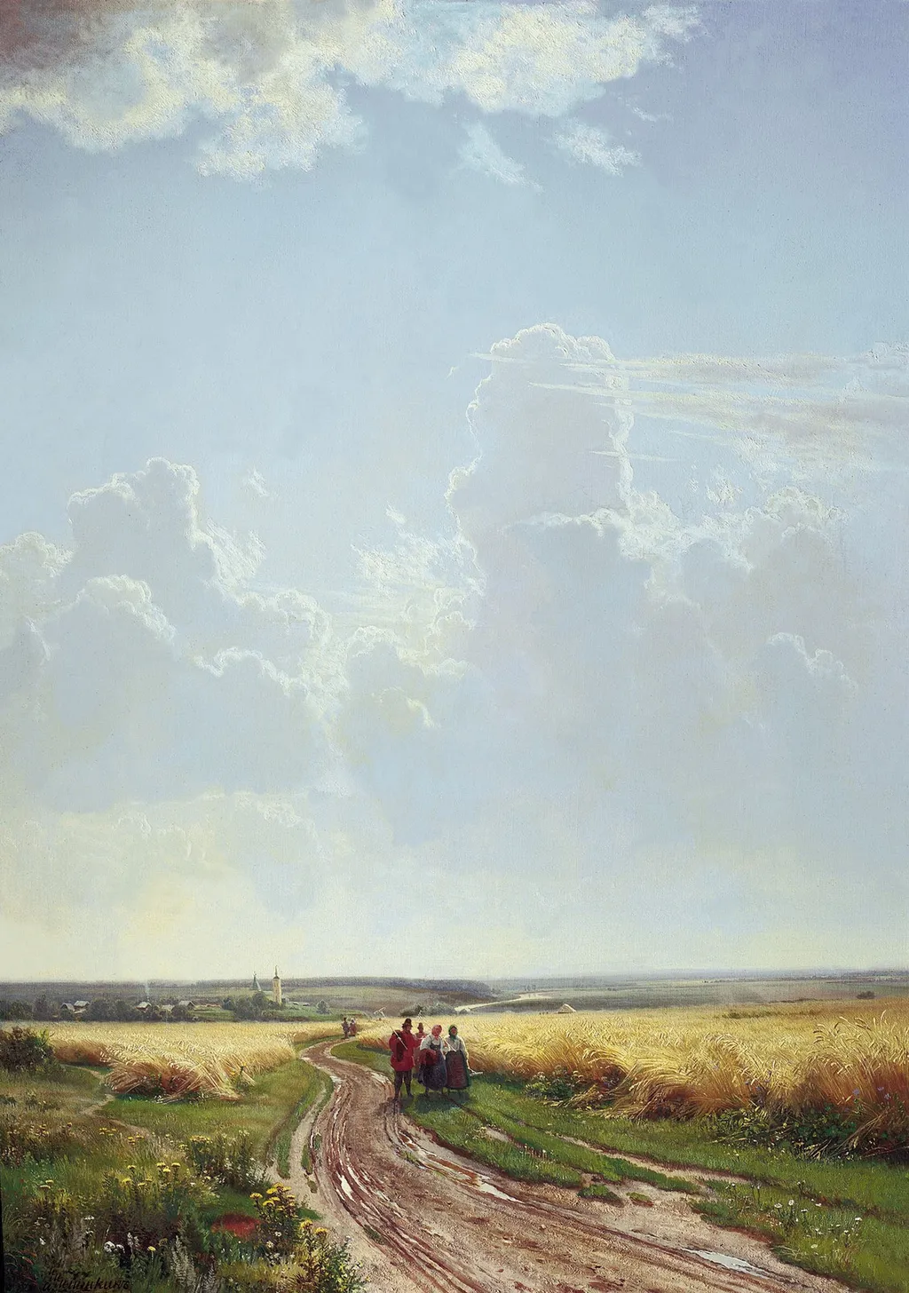 Noon. Neighborhoods of Moscow, by Ivan Shishkin, oil, 1869