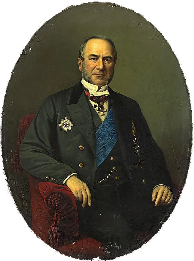 Portrait of Baron Alexander Stieglitz, by Ivan Tyurin, oil, 1872
