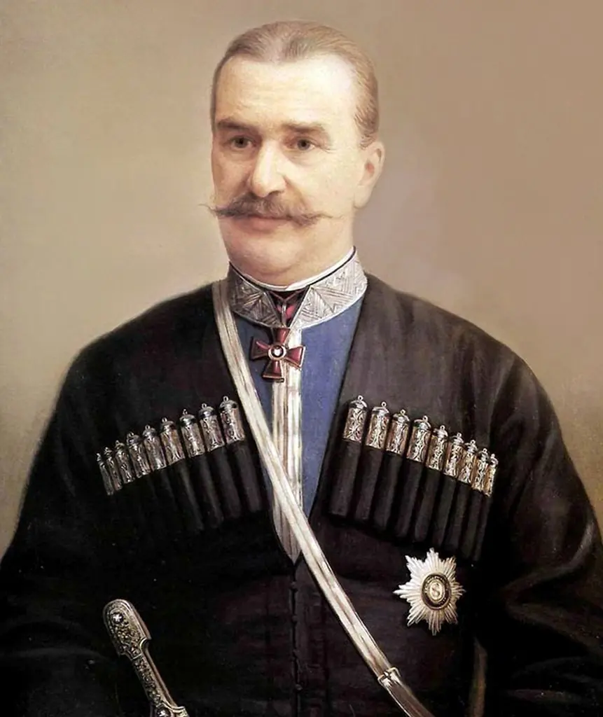 Portrait of V.A. Volotsky, the Retired GeneraL of the Terek Cossack Army, by Ivan Tyurin