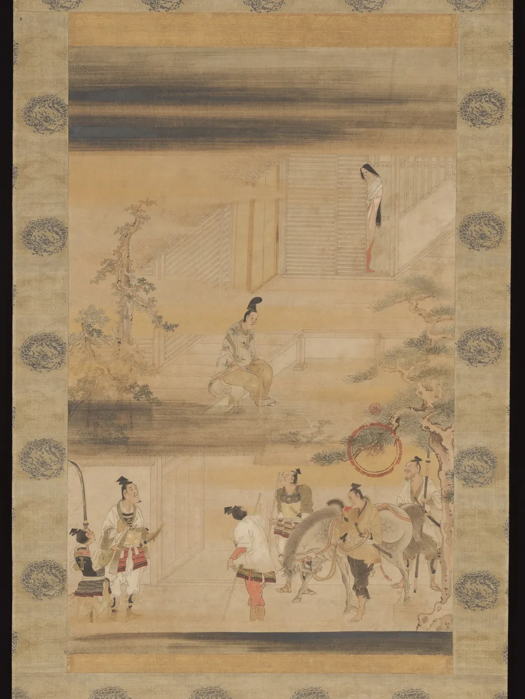 “Taira no Koremori’s Farewell,” from The Tale of the Heike (Heike monogatari), by Iwasa Matabei, unspecified, 1640